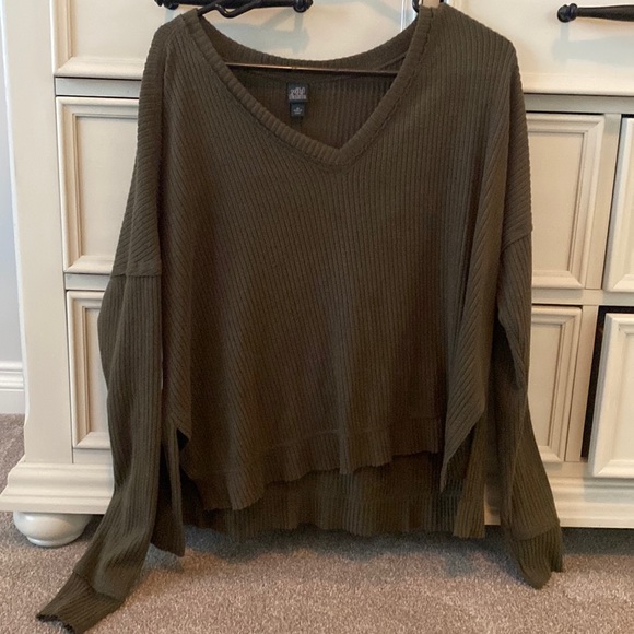 Wild fable cozy rib knit olive green size XS NWOT - Picture 1 of 3